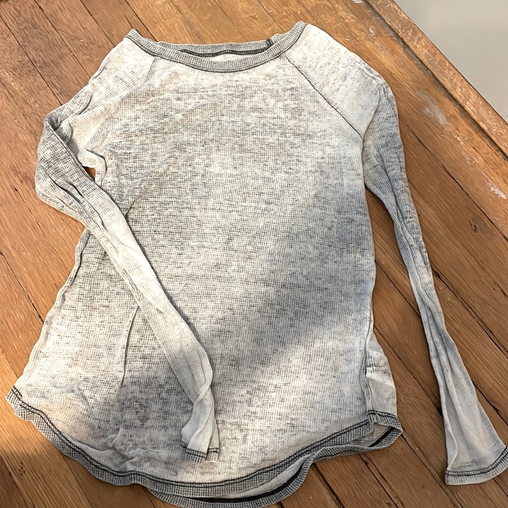 Super Light,  gray and white long sleeve from American Eagle.